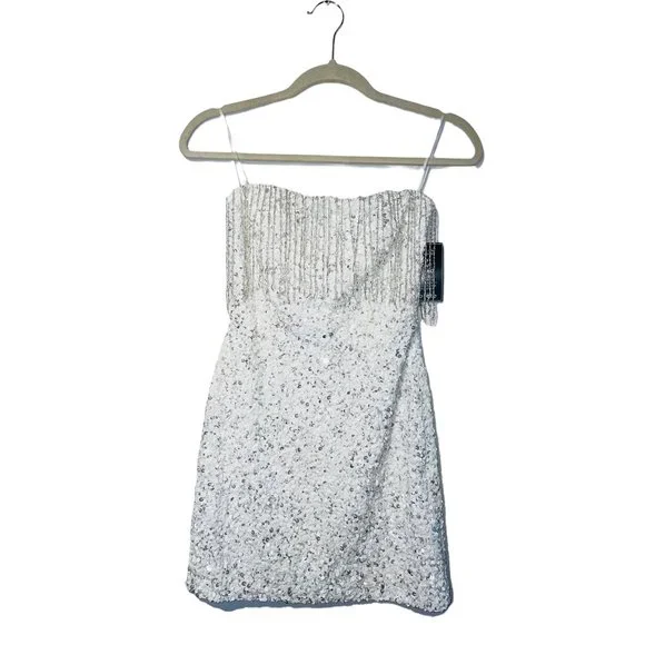 Retrofete Dress Cassandra Strapless Mini in White - Picture 5 of 16